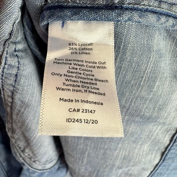 Talbots Blue Classic Field Jacket Collared Lightweight Button Up Jacket Size 1XP - Picture 12 of 12